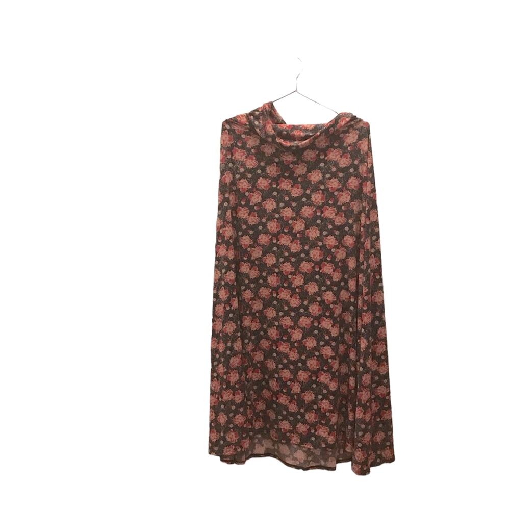 LuLaRoe blue background floral maxi skirt size small